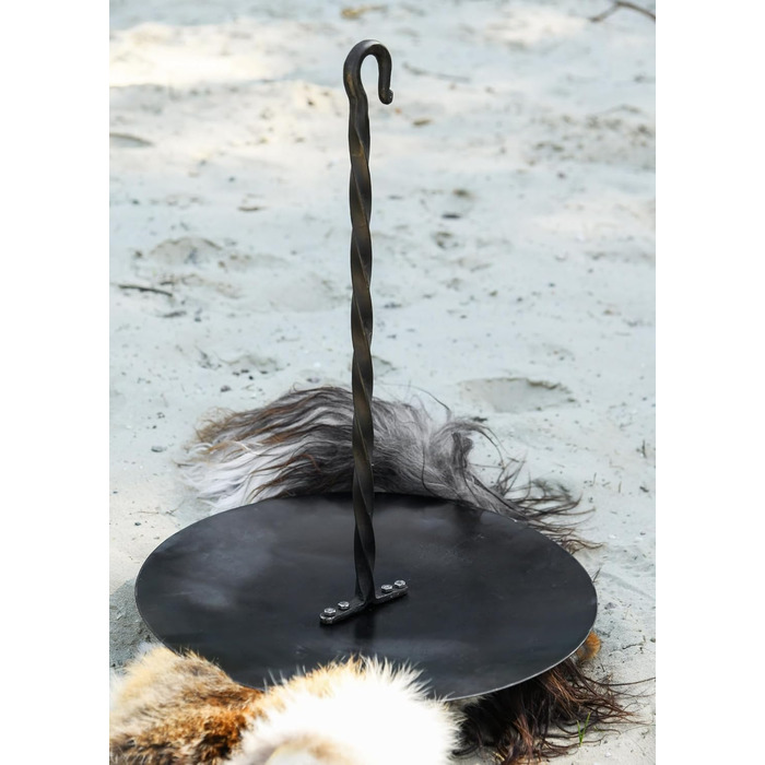 Битва-Купець - Сталева сковорода для триноги Сковорода для смаження, гриль, поворотний гриль