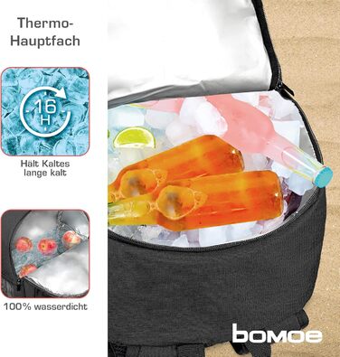 Рюкзак-холодильник 25 л/35 л - Рюкзак для активного відпочинку з функцією охолодження протягом 16 годин - Пляжний рюкзак з багатьма кишенями для зберігання речей - Ізольований рюкзак-холодильник - Рюкзак-холодильник антрацитового або сірого кольору. Антра