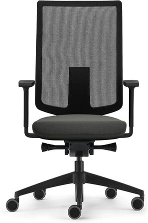 Ергономічне офісне крісло, сітчаста мембрана, антрацит, регульована висота Антрацит Базовий, 2