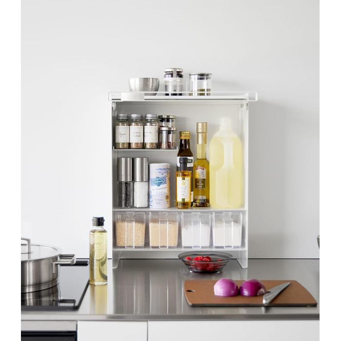 Рівнева підставка для приправ, біла, сталь/POM смола, 38 x 16,3 x 49,2 см Біла 16,3 x 38 x 49,2 см (Д x Ш x В), 2009 TOWER 3-