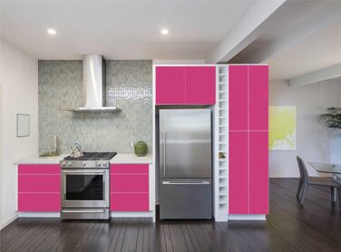 Наклейка Меблі та кухонні шафи 31.5x300см - МАТОВА - Фольга Високоякісна ПВХ клейка плівка для кухні Меблі Водонепроникні шафи Самоклеюча плівка Кухня фольга Декоративна плівка Меблева плівка - коричнева (041-рожева)