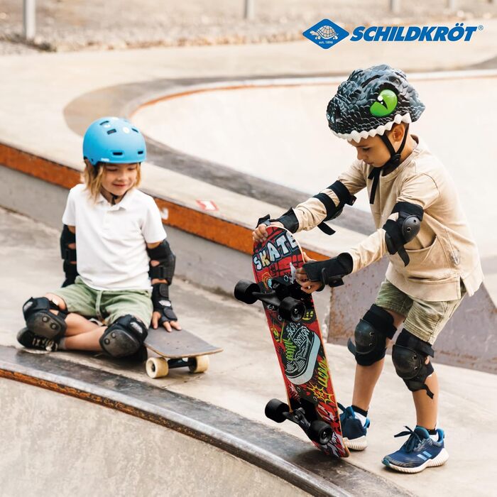 Міні-скейтборд Schildkröt 17" Skate It Out - дитячий скейтборд для віку 4-6 років, дерев'яна дека 43 x 13 см, класний дизайн для дітей