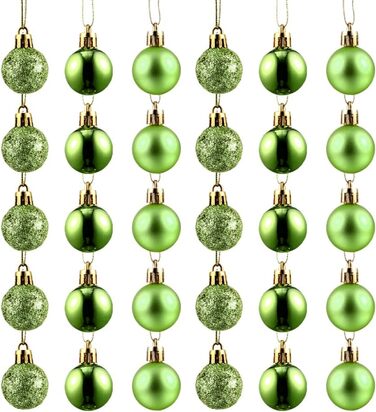 Ялинкові кулі 48 шт зелені Homoyoyo