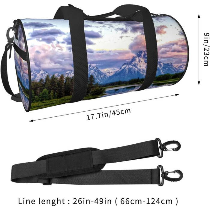 Дорожня сумка-циліндр з малюнком національного парку, спортивна сумка для чоловіків та жінок, сумка-мішок, спортивна дорожня сумка