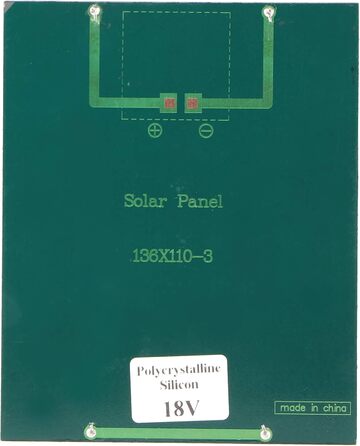 Міні-сонячні панелі Jenngaoo, панелі сонячних батарей 2 Вт, 18 В, портативний модуль сонячної панелі, полікремнієві сонячні епоксидні елементи, зарядний пристрій для зарядки електронних пристроїв - 136x110 мм