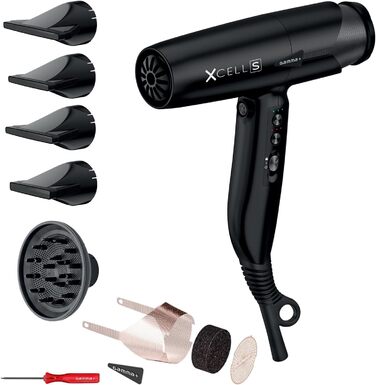 Фен, 290 г Надлегкий фен з бактерицидним ефектом, безшумний, інтелектуальна пам'ять, світлодіодний інтерфейс, технологія самоочище