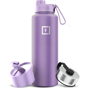 Спортивна пляшка для води IRON FLASK, з широким отвором і 3 носиками, пляшки з нержавіючої сталі для чоловіків, жінок і дітей, з п