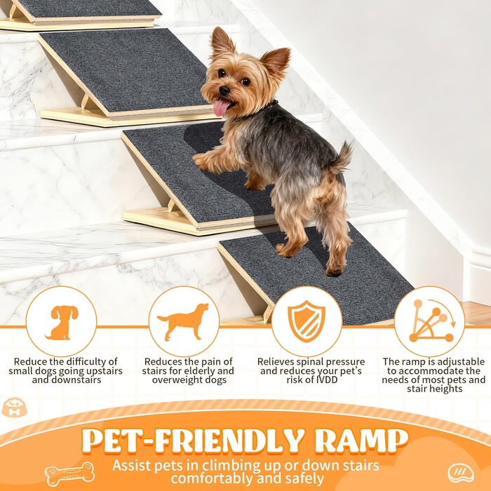 Пандус для собак TNELTUEB для сходів, 2 шт.