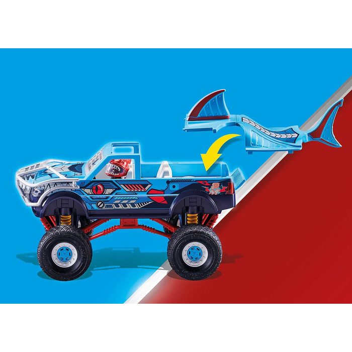 Трюкове шоу PLAYMOBIL 70550 Монстр-трак Акула, для дітей віком 4-10 років