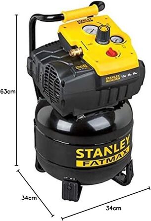 Повітряний компресор Stanley Fatmax FMXCM0021E - TAB 200/10/24V - 24L/10Bar - Європейський швидкознімний - Безмасляний компресор -