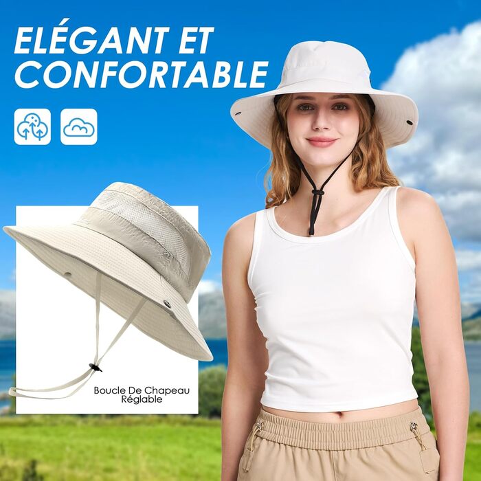 Жіноча сонцезахисна шапка, літня, для походів, жіноча кепка із захистом від ультрафіолету, складна сітка, з широкими полями, для сафарі-риболовлі, один розмір B - без отвору для хвоста - бежева