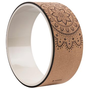 Колесо для йоги Navaris з корка - 33 см колесо для йоги, пілатесу та гімнастики - опорне колесо для йоги, кільце для йоги для розтяжки, гнучкості та вправ, стиль 2