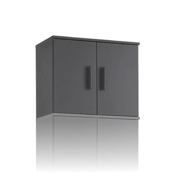 Верхня частина шафи mokebo The Tower, багатофункціональна верхня частина шафи, чорна, для додаткового місця для зберігання та висоти, можна комбінувати з нашими багатофункціональними шафами, антрацитово-чорна, 60 см