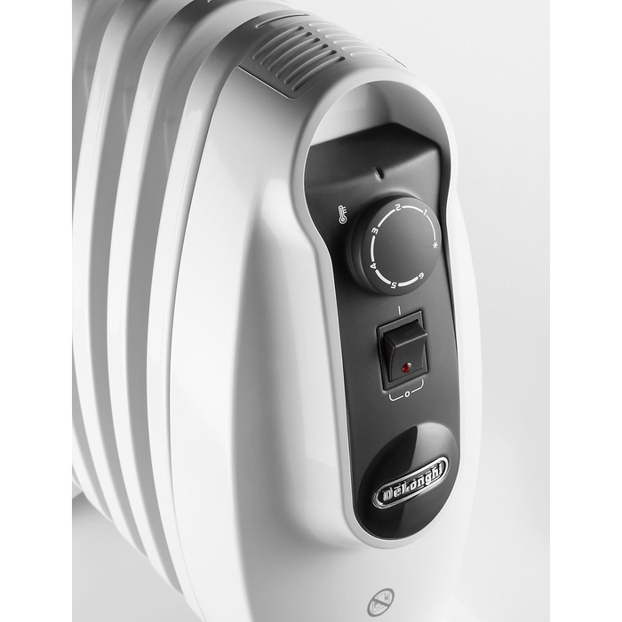 Компактний електричний обігрівач із безступінчастим регулюванням температури, функцією захисту від замерзання та потужністю нагріву 500 Вт, 39Longhi Nano Radiator TRNS0505M