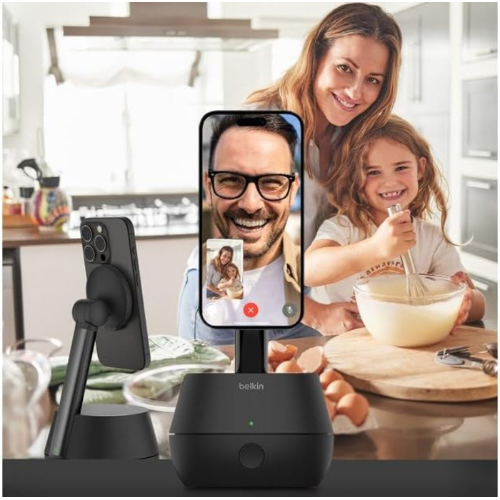 З DockKit, тримач для мобільного телефону з функцією зарядки, сумісний з MagSafe, бездротова зарядка 15 Вт, відстеження на 360 гра