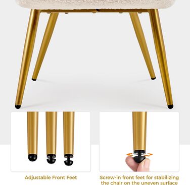 Крісло Yaheetech з підніжкою та підставкою для ніг, чохол з поліестеру, крісло під телевізор, крісло, м&39яке крісло, крісло-реклайнер, коктейльне крісло, плюшевий ведмедик, стильний дизайн, білий колір з підставкою для ніг