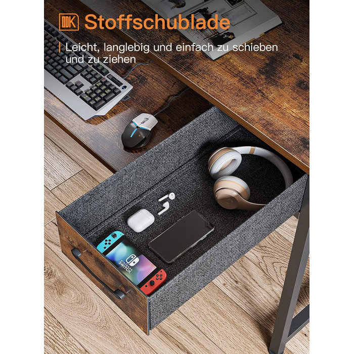 Стіл з 2 шухлядами, комп'ютерний стіл з полицями і підставкою для монітора, офісний стіл з книжковою полицею, комп'ютерний стіл дл