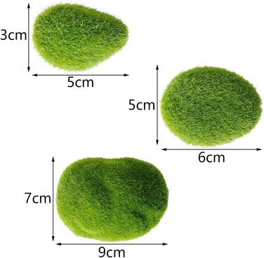 Штучний мох Скелі Декоративні мохові камені Штучний мох Консервований мох Прикраса для моху Картина DIY Ремесло Виготовлення моделей, 30 Pieces Moss Ball Green Moss Balls