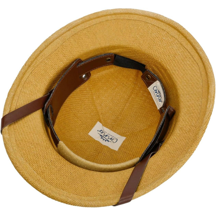 Літній солом&39яний капелюх Conner Bendigo, тропічний шолом, жіночий/чоловічий - зі шкіряним ремінцем, весна-літо, один розмір, натуральний