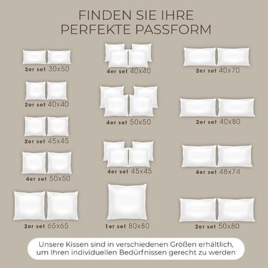 Комплект із 2 подушок (50x80 см) - Гіпоалергенні, декоративні подушки, що можна прати, подушки для дивана, подушки для сну - Подушки для ліжка та дивана - Оптимальний комфорт сну для дому 50 см x 80 см, комплект із 2 предметів