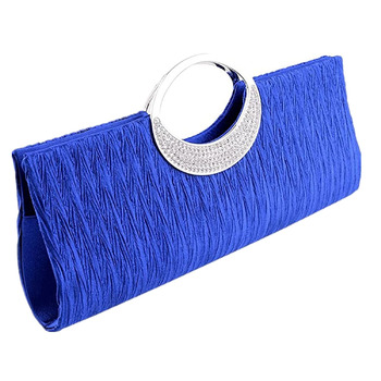 Клатч жіночий, сумочка-клатч, кристали, стрази, вечірня сумочка, гаманець, для нареченої, на весілля, вечірку, чорний, білий, срібний, королівський синій