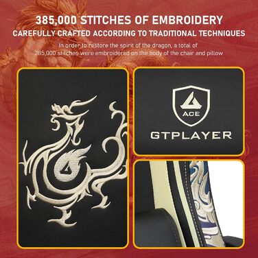 Ігрове крісло GTPLAYER з Bluetooth-динаміками та підставкою для ніг, офісне крісло серії Dragon, ергономічне поворотне крісло, комп&39ютерне крісло 150 кг, чорне