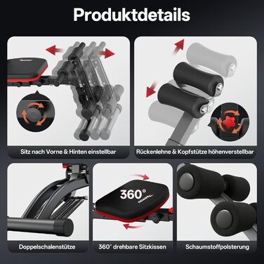 Тренажер для пресу PASYOU, тренажер для пресу, допоміжний пристрій для сидіння, тренажер для м&39язів живота з еспандерами, складний регульований тренажер для пресу, лава для тренувань вантажопідйомністю 135 кг для домашнього спортзалу