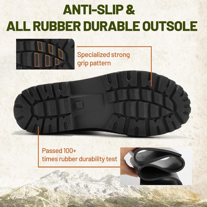 Чоловічі гумові чоботи Furuian зі сталевим носком, робочі чоботи до щиколотки, гумові робочі чоботи-челсі, водонепроникні, грязьові, нековзні, будівельні черевики для сільського господарства, промисловості, роботи, полювання, 47 EU, чорні