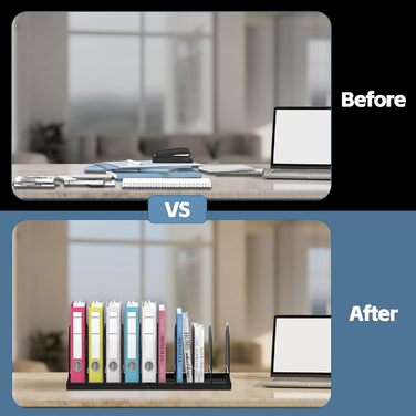 Відсіковий сітчастий органайзер для файлів для столу, вертикальний настільний органайзер для папок, сортування файлів, офісна організація, тримач для документів для дому, офісу та класу, чорний, 9-