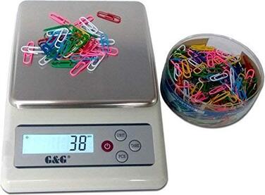 Кухонні ваги, 6 кг / 0,1 г, регульоване автоматичне вимкнення, дрібна шкала Цифрові ваги, з мережевим адаптером та батарейками K F