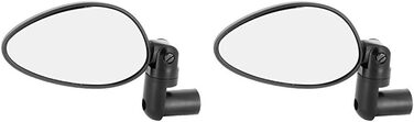 Велосипедне дзеркало ZEFAL Cyclop для керма - Дзеркало заднього виду на кермо для міських велосипедів - Велосипедне дзеркало ліве або праве, складне, неламане, поворотне, реверсивне, чорне (упаковка з 2 шт.) Чорний один розмір (упаковка з 2 шт.)