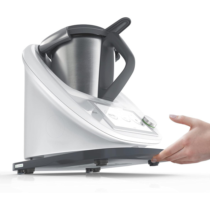 Дерев'яна ковзаюча дошка KitchenSlider H V2 Plus Екологічна ковзаюча дошка Thermomix TM6 & TM5 Ковзаюча дошка для Thermomix Дерев'яний планер - графітовий сірий V2 - графітовий сірий