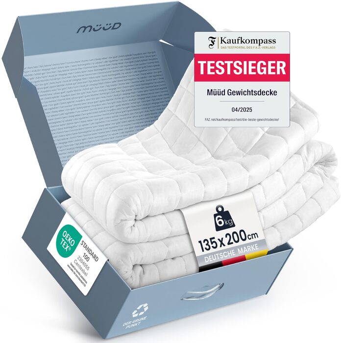 Обтяжена ковдра 135x200 см 6 кг терапевтична ковдра зі 100 бавовни, щільна ковдра для сну, має ефект зниження стресу та терапевтичного ефекту, Обтяжена ковдра 135 x 200 см 6,0 кілограмів