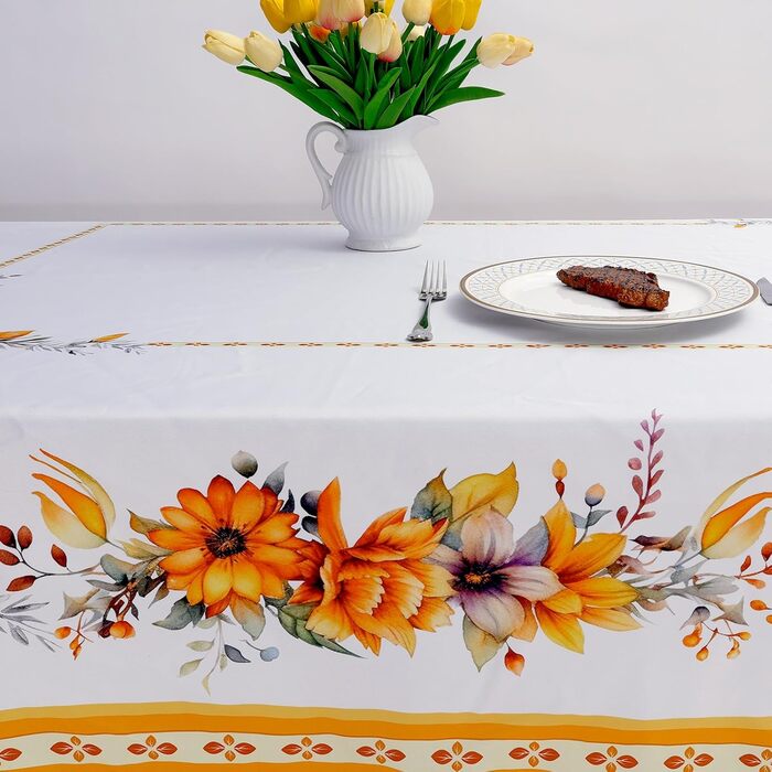Скатертина Arquiel Прямокутна, Фестиваль врожаю Осінній урожай Акварельна квіткова скатертина для вечірки пікніка Осінній декор ве