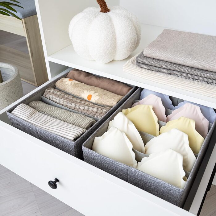 Органайзер для штанів GRANNY SAYS для гардеробу, 2 шухляди-органайзери, органайзер для гардеробу для футболок, світло-сірі коробки-органайзери для джинсів для гардеробу, складні коробки для зберігання одягу, 2 шт., світло-сірий