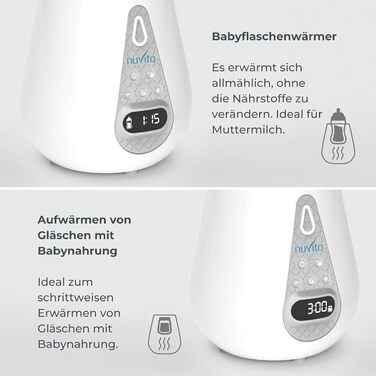 Портативний підігрівач дитячих пляшечок і стерилізатор Nuvita 1170 для дитячих пляшечок, дитячого харчування та грудного молока -