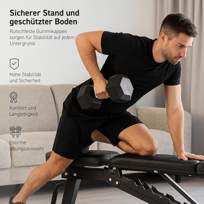 Регульована силова лава MSPORTS похила та плоска лава для студійного та домашнього використання тренувальна лава для силових тренувань, фітнес-лава зі сталевим каркасом та вантажопідйомністю 300 кг складна та регульована по висоті