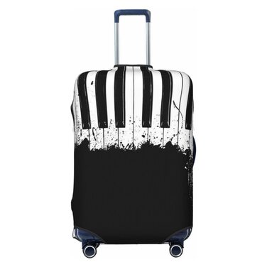Чохол для валізи Клавiєр, міцний захист для багажу розміром 45.7-81.3 см, малий, чорний