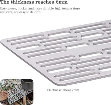 Титанова решітка для приготування їжі Решітка для гриля на відкритому повітрі Деревне вугілля Барбекю Сітка Тарілка для гриля Надл
