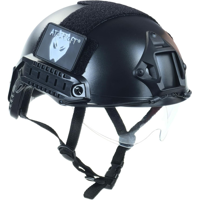 Тактичний армійський військовий стиль SWAT бойовий MH тип швидкий шолом Airsoft пейнтбол полювання CQB стрільбище спорядження з окулярами BK