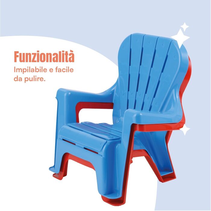 Дитячий комплект столу та 2 стільців з пластику, дитяча група сидінь з 3 предметів, легко миється та не потребує складання, підходить для використання в приміщенні та на вулиці, світло-блакитний, жовтий та червоний