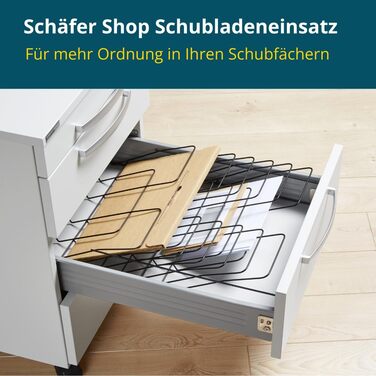 Роздільник SSI Schfer, похилий лоток, 11 відділень DIN A4, для шухляд глибиною 800 мм, для шухляд з 3 одиницями висоти, В 106 мм x Ш 325 x Г 678