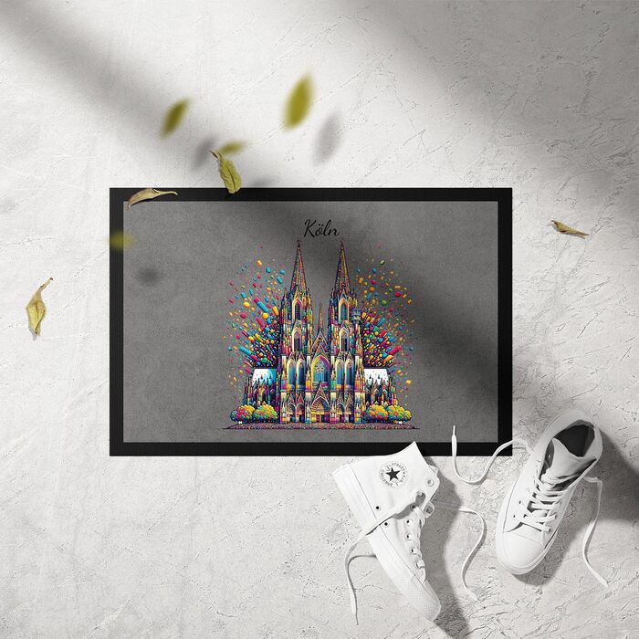 Кельнське конфетті Кельнський собор Килимок для дверей Карнавал Марді Гра Бенкет Джек Серце Кельш