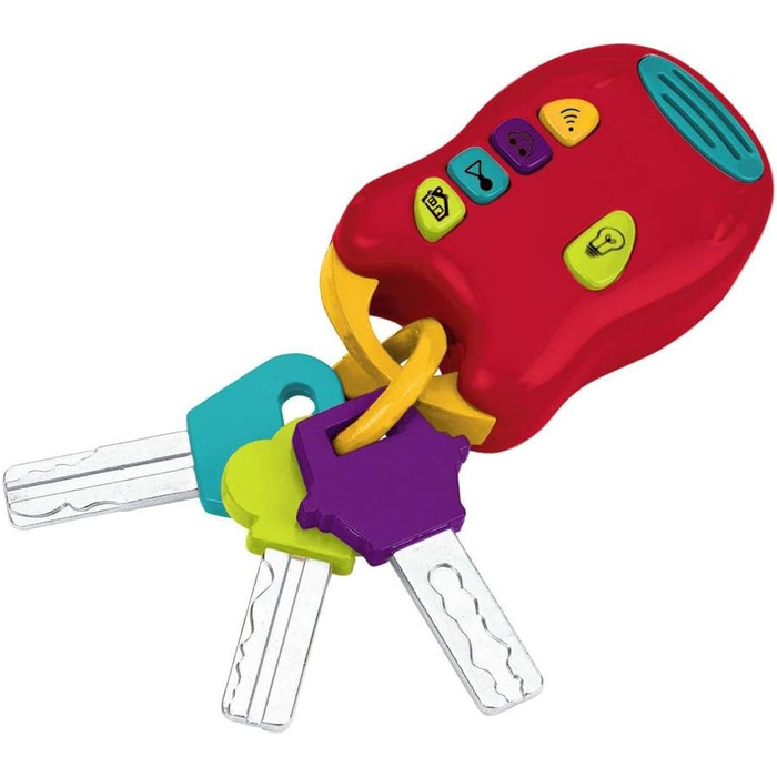 Барвистий брелок з ключем від автомобіля з світлом і звуком для дітей від 10 місяців