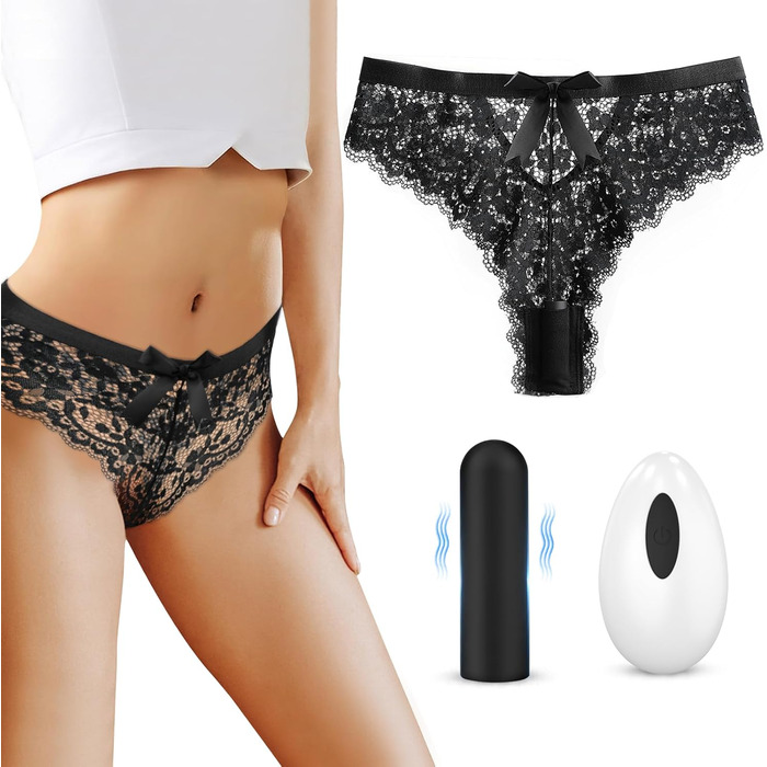 Вібратор із сексуальною білизною, секс-іграшка для жінок та пар - вібрація для жінок, стимулятор клітора для неї, еротичні секс-іграшки-трусики, жіночі вібратори-кулі, тихі з 10 режимами