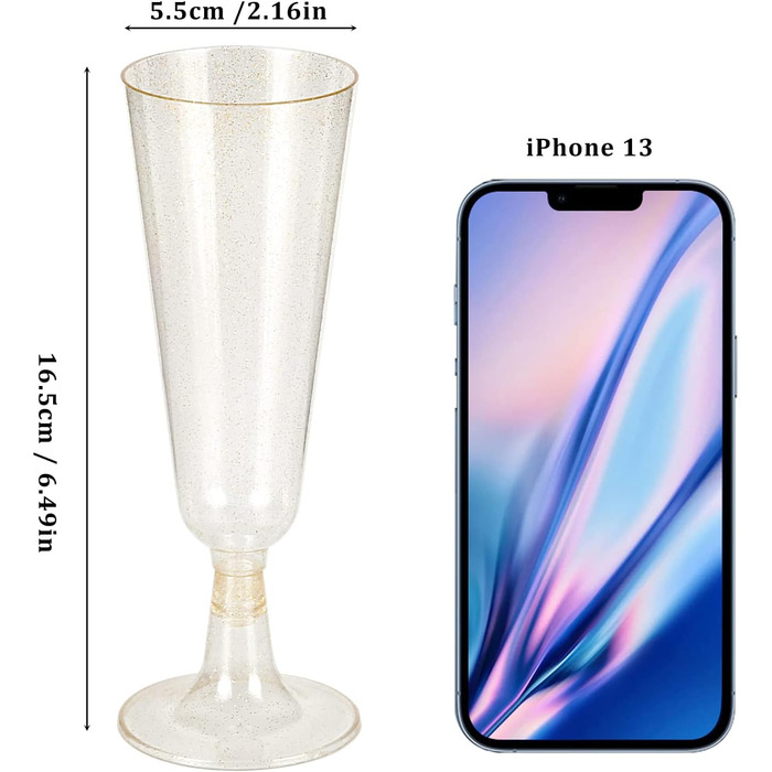 Келихи для шампанського Czemo пластикові 20 шт. келихи для шампанського пластикові келихи для шампанського тверді пластикові стака