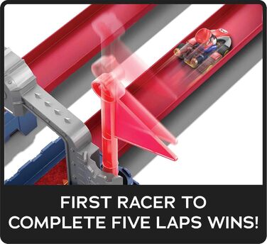 Фортеця Боузера, модульний набір треків із прямими гоночними трасами, прапорці для підрахунку кіл, фігурка Боузера, автодром у под