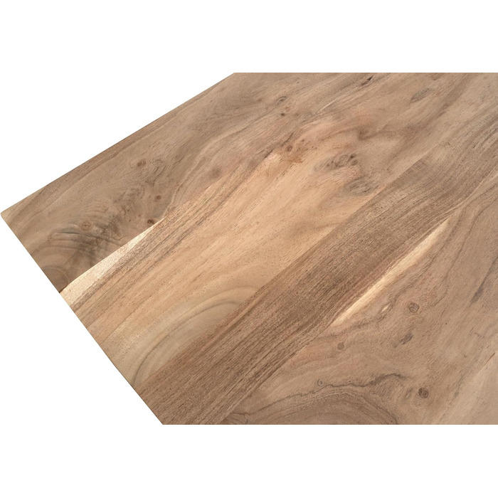 Обідній стіл SAM 200 x 100 см Rio, обідній стіл натурального кольору, масив акації, чорний металевий каркас-павук, прямі краї 200 x 100 см натуральний колір / чорний