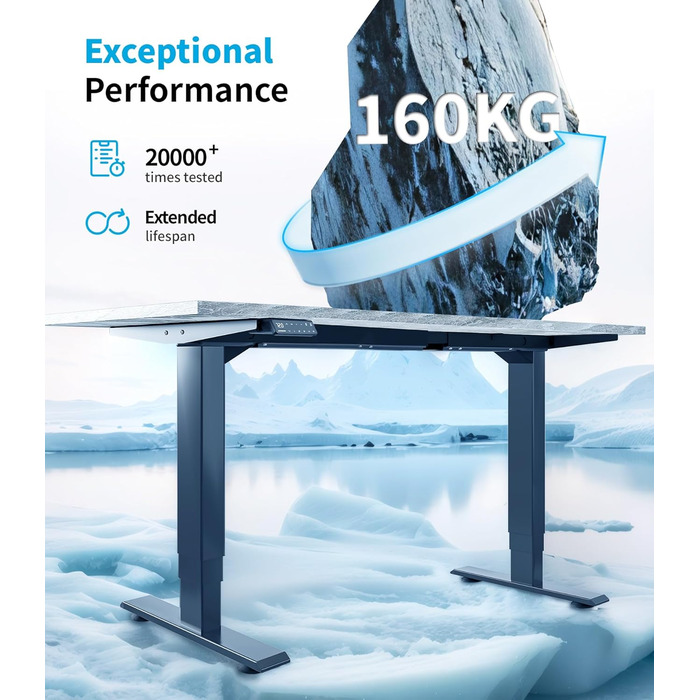 Електричний стіл MAIDeSITe з регулюванням висоти, 2 потужними двигунами, 3-рівневим регулюванням висоти каркаса столу та 4 налаштуваннями пам&39яті з нагадуванням про сидіння/вставання - T2 Pro Plus Black