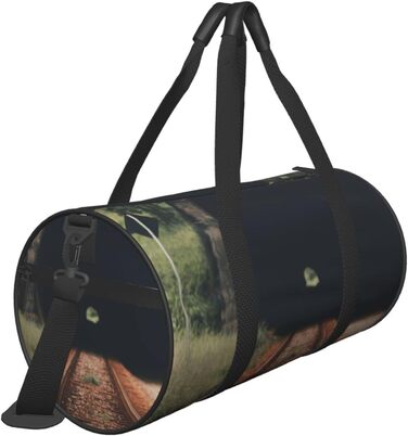 Дорожня сумка-циліндр, дизайн залізнична колія над тунелем, спортивна сумка для чоловіків та жінок, тренувальний баул
